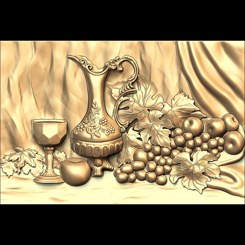 Relieve floral CNC – Archivo digital - Image 3